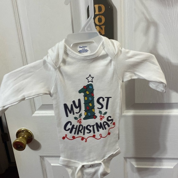 NWOT “My 1st CHRISTMAS long sleeve onesies; size: 3-6 month - Picture 1 of 2